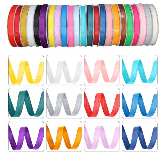 200 Rolls of 25mm Grosgrain Ribbon, 10m Each