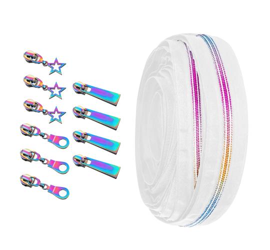 Nylon Zipper Tape & Metal Pulls – 55-Piece Job Lot