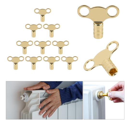 500 Brass Radiator Bleed Keys, 5mm – Heating Valve Tools