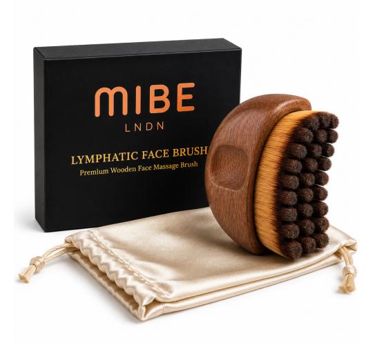 20 Wooden Facial Massage Brushes with Soft Bristles