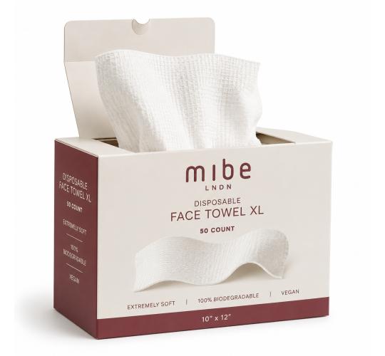 24 Packs of 50 XL Disposable Face Towels – Mibe LNDN