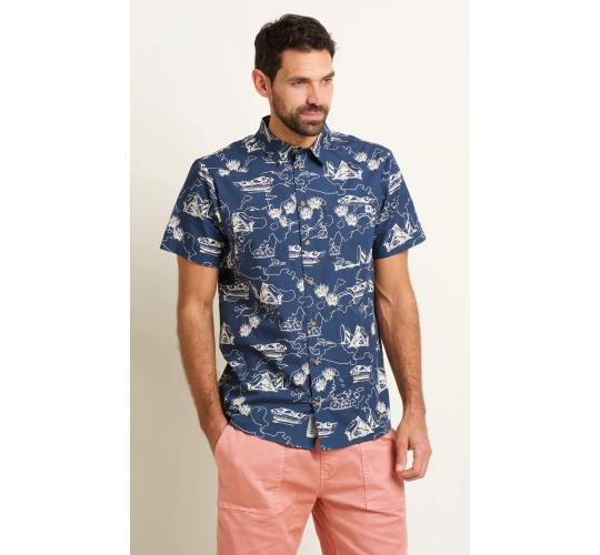 Job Lot of 13 Brakeburn Men's Harbour Shirt - Navy (SS24)