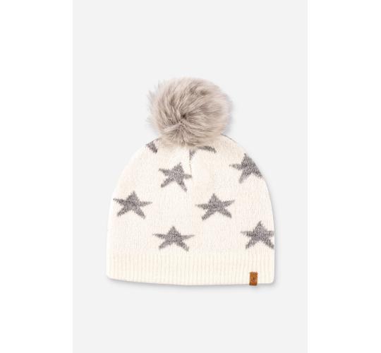 3 x Brakeburn Women's Ecru Star Beanies | AW22