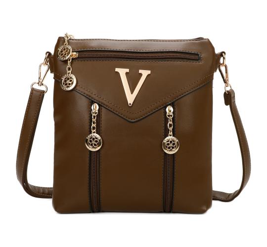 40PCS  MIX -Soft PU Large Multi Zips V Cross Body Bag Shoulder Bag-9128