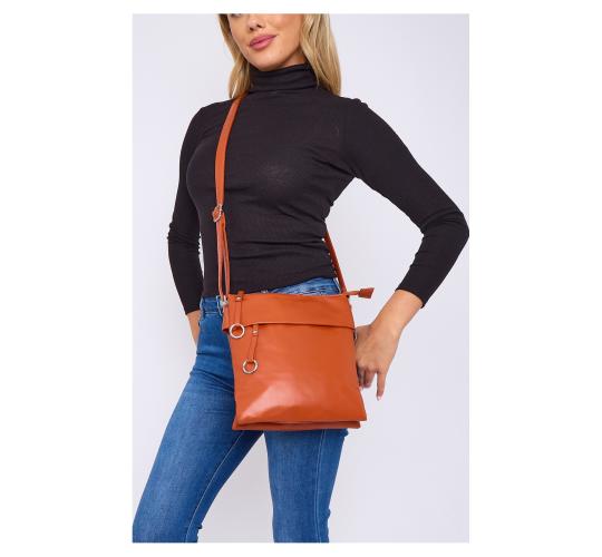 Mix 40pcs-Soft Pu Silver-toned 2 compartment Cross Body Bag -9327