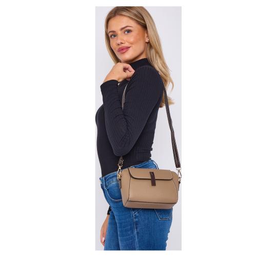 MIX 40 PCS -Small PU Two-toned Flap Over Cross Body Bag-6836