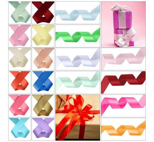 Wholesale Ribbon 50mm Double Sided Craft Ribbon 1m Rolls Mixed Colours 500 Pcs Bulk Lot