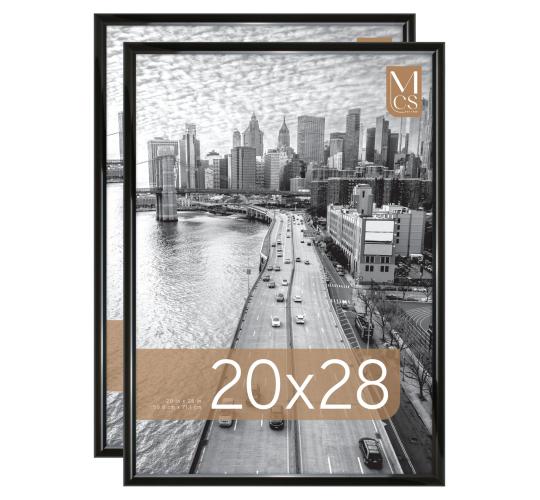  200 X MCS Trendsetter 20x28 Poster Frame Black High-Gloss, Vertical & Horizontal Wall Hanging Large Picture Frame for Photos, Posters & Art Prints (2
