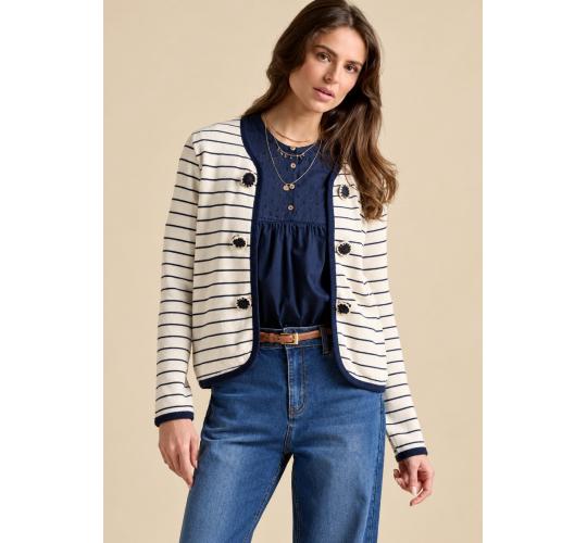 One Off Job Lot of 7 Brakeburn Women’s Breton Stripe Sweat Jackets (8-20)