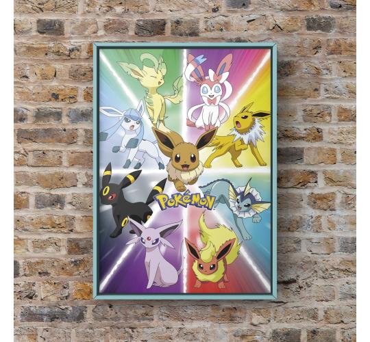 A4 Eeveelution Art Print - Pokemon - 10 Pack Individually Packaged & Ready for Retail