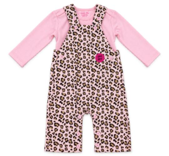 One Off Job Lot of 10 Isabelle Rose Baby Girls' Leopard Print 2 Piece Dungaree
