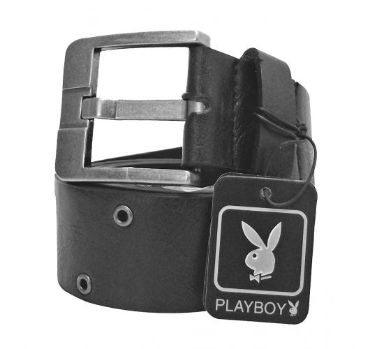 Joblot of 10 Playboy Cut-Out Silver Buckle Belts Black Unisex PM0115-BLK