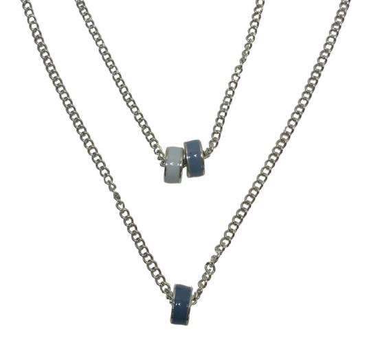 Wholesale Joblot of 10 French Connection Silver Abacus Choker Necklaces