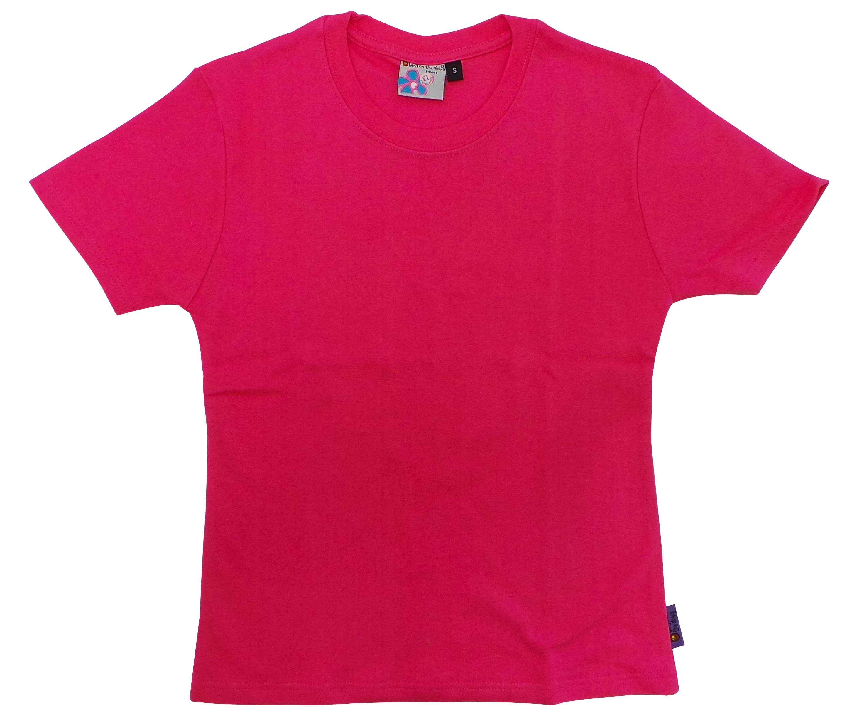 Joblot of 10 Girls/Teenagers Plain Fuschia T-Shirts Size Small