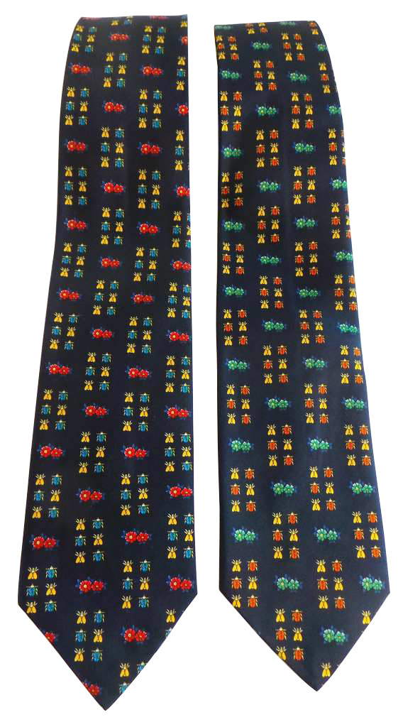 Wholesale Joblot of 20 Mens Insect & Flower Navy Ties 2 Colours