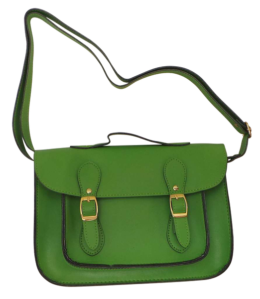 Wholesale Joblot of 10 Ladies Green Faux Leather Satchel Bags