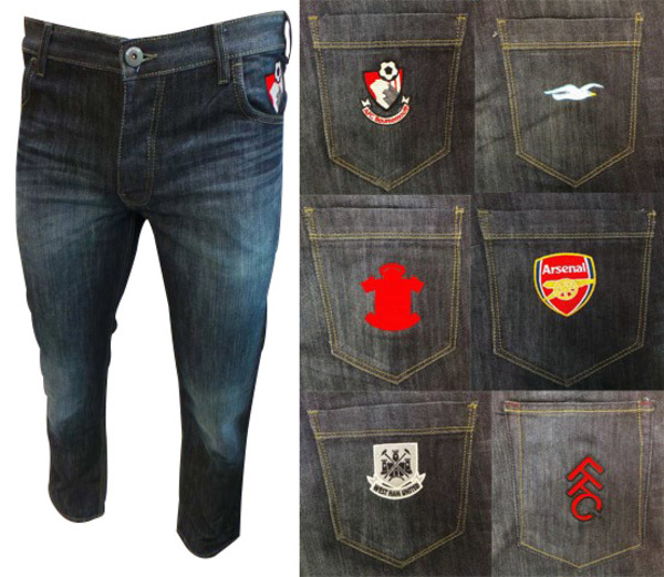 Wholesale Joblot of 10 Jean Team Football Club Jeans Assorted Clubs