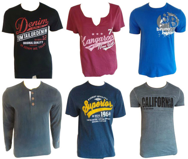 Wholesale Joblot of 10 Mixed Mens & Womens TShirts Range of Designs