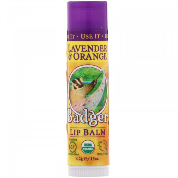 Wholesale Joblot of 50 Badger Organic Lavender & Orange Lip Balm 4.2g