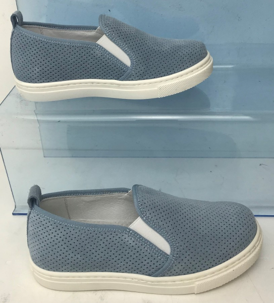 Joblot of 4 IL Gufo Kids Slip-On Suede Leather Shoes Light Blue