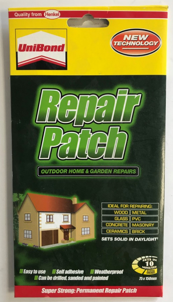 Unibond 75 x 75mm Adhesive Repair Patch for Interior and Exterior Use 