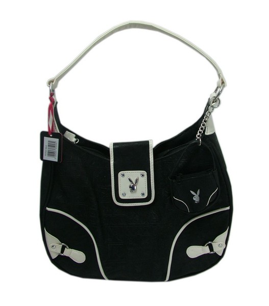 Playboy Retro Bunny shoulder bag Black/White PA7541-BLK