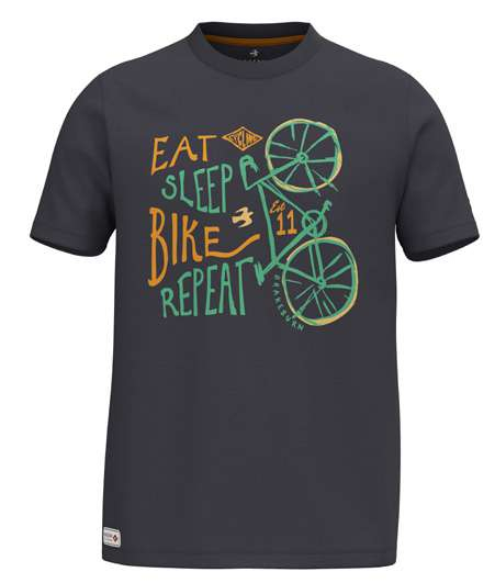 Brakeburn grey Eat Sleep Bike T-shirt