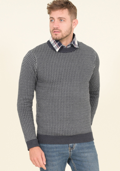 Brakeburn navy Fishermans jumper front