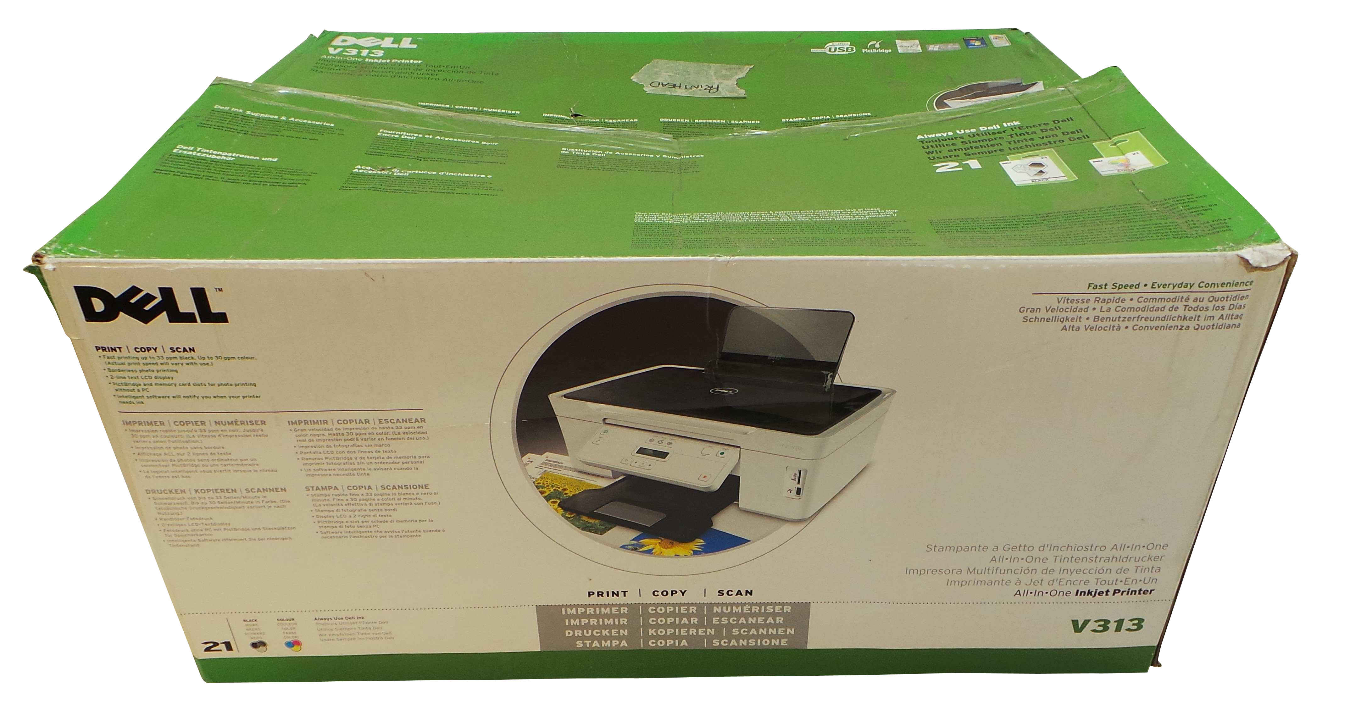 One Off Joblot of 11 Dell V313 & V313W AllinOne Inkjet Printers