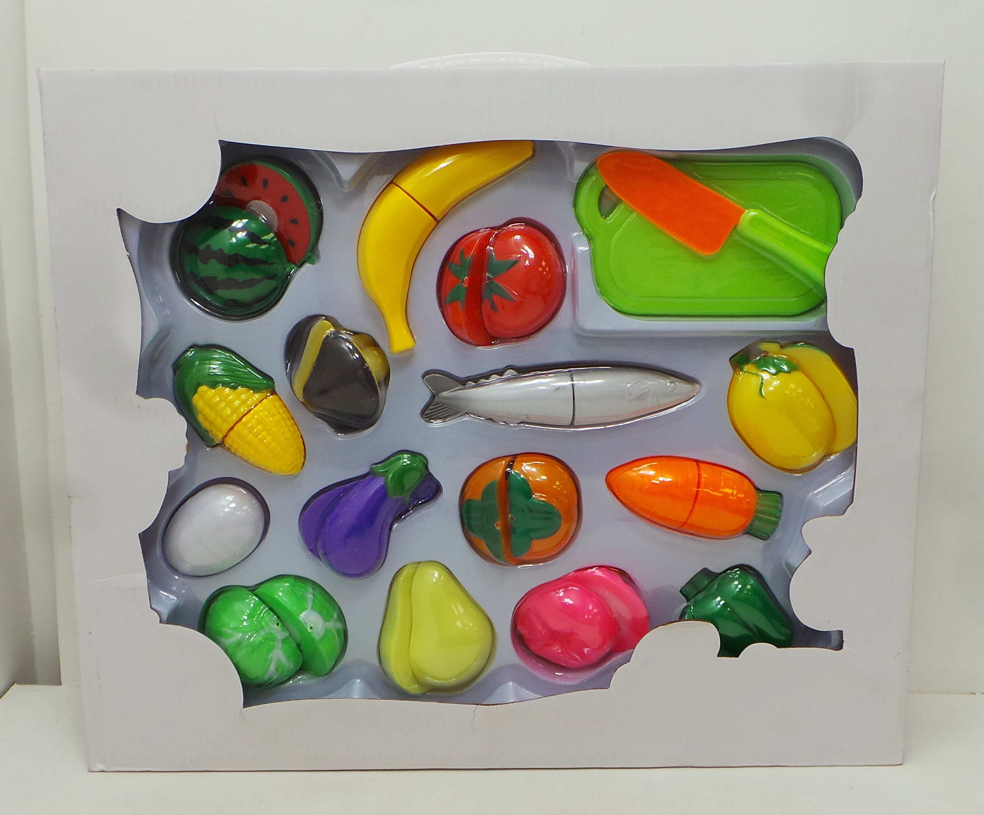 One Off Joblot of 14 Dazzling Toys Fruits & Vegetables Velcro Play Set