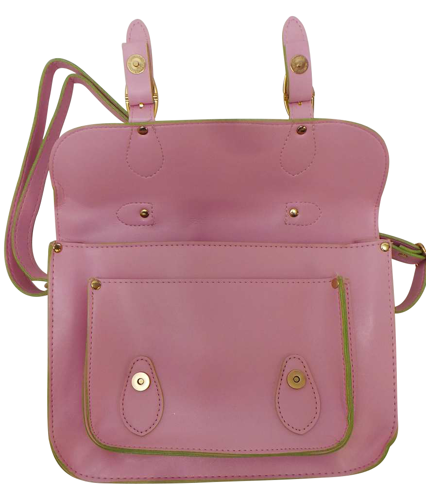 light pink leather satchel