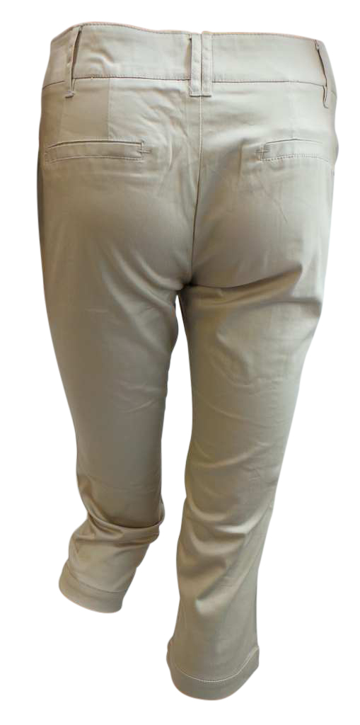 Plus Size Pocket Three Quarter Chiffon Wide Leg Pants Women Summer Bottoms Zipper Casual Pants 
