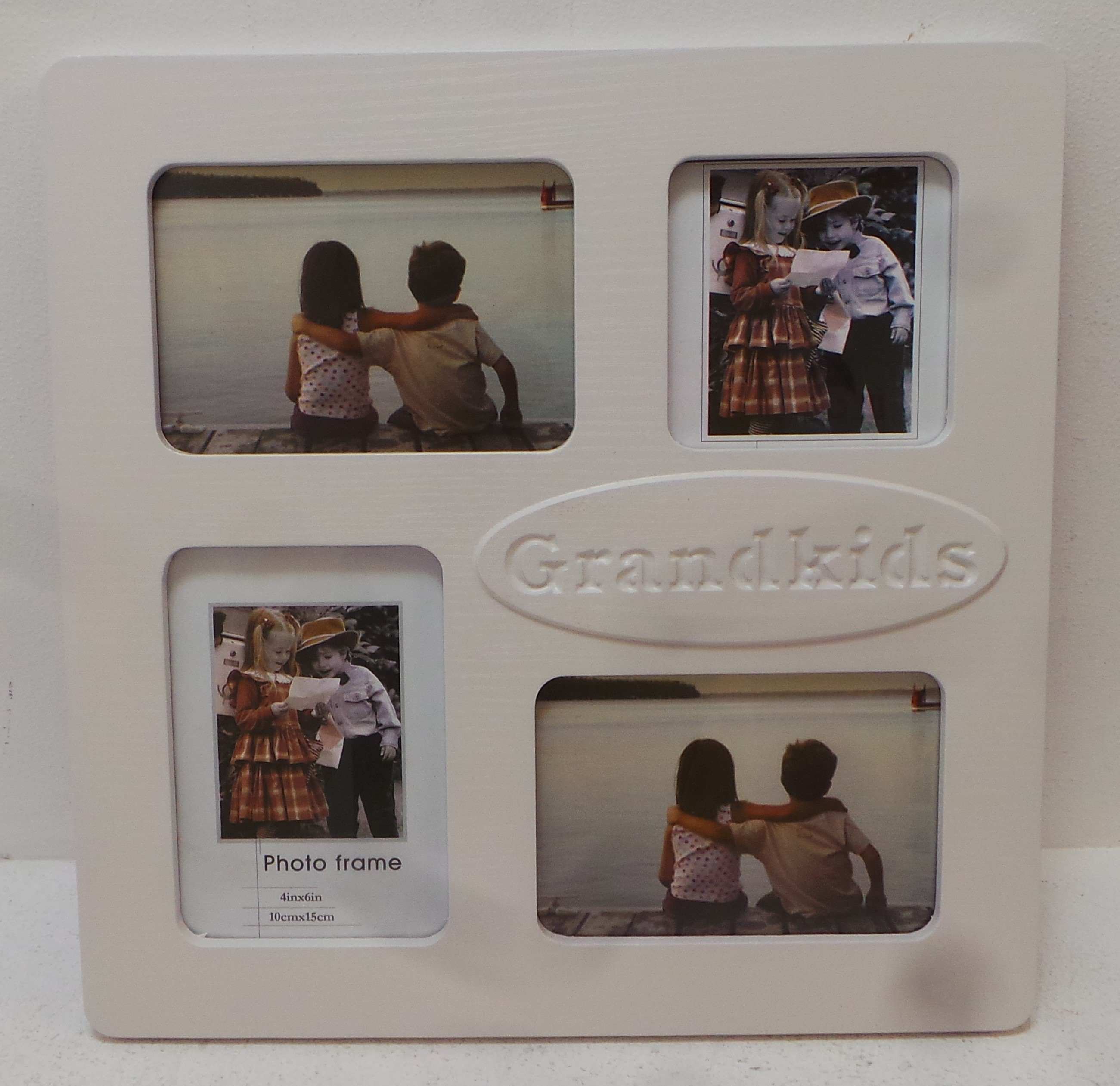 Joblot of 18 Beautiful Grandkids Collage Picture Frame in White Gloss