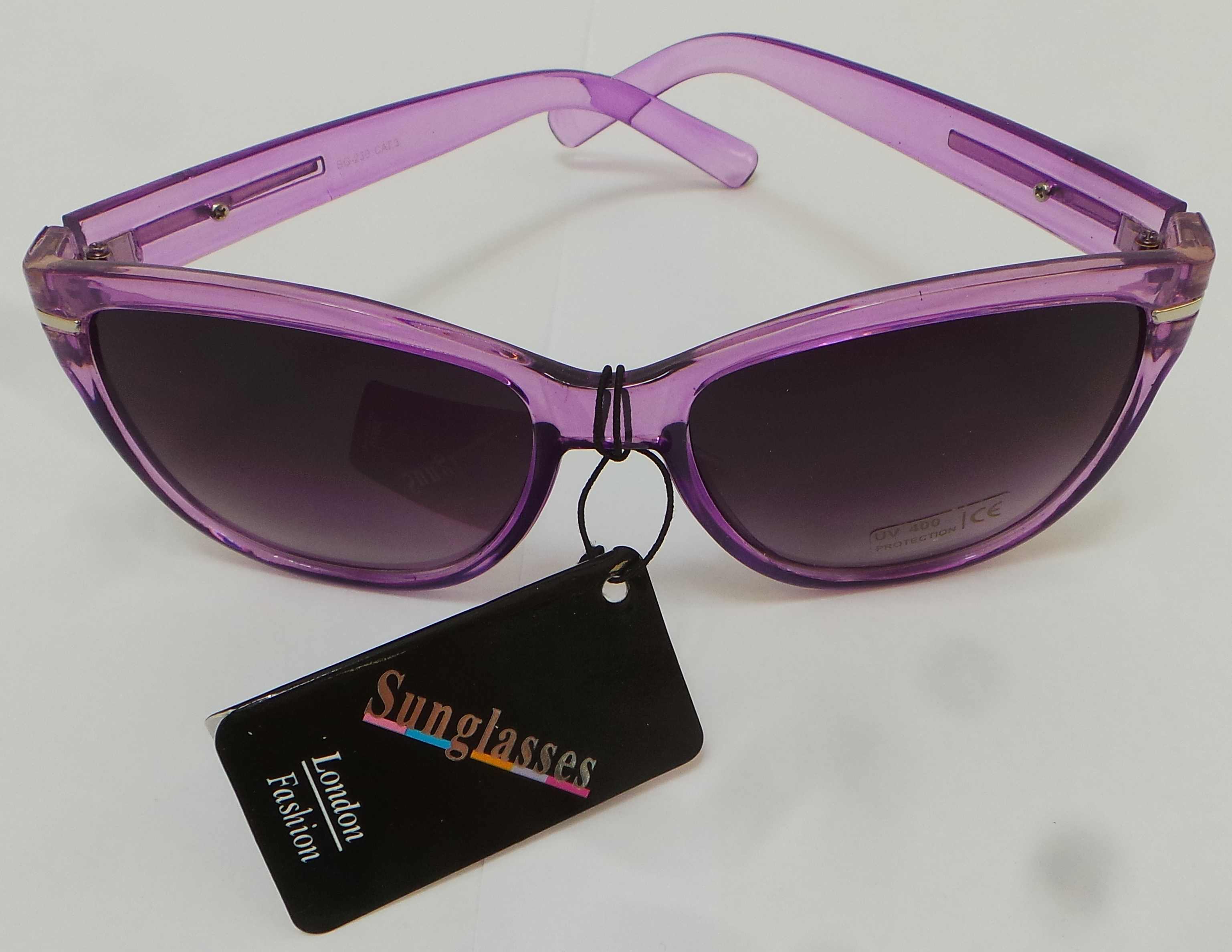 Wholesale Joblot Of 20 Purple Transparent Sunglasses SG230
