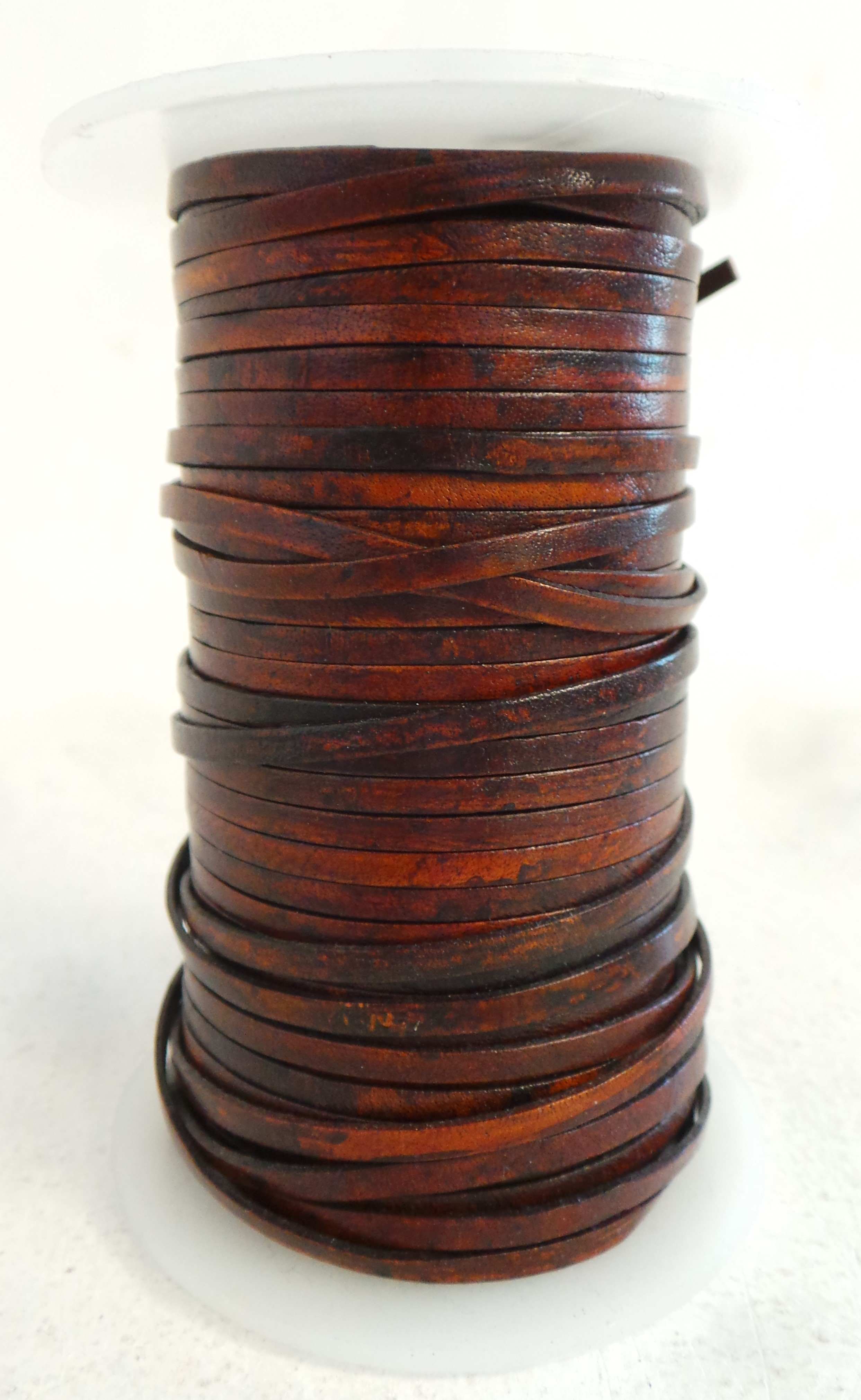 Joblot of 500m of Mixed Colour High Quality Flat Leather Cords 3mm