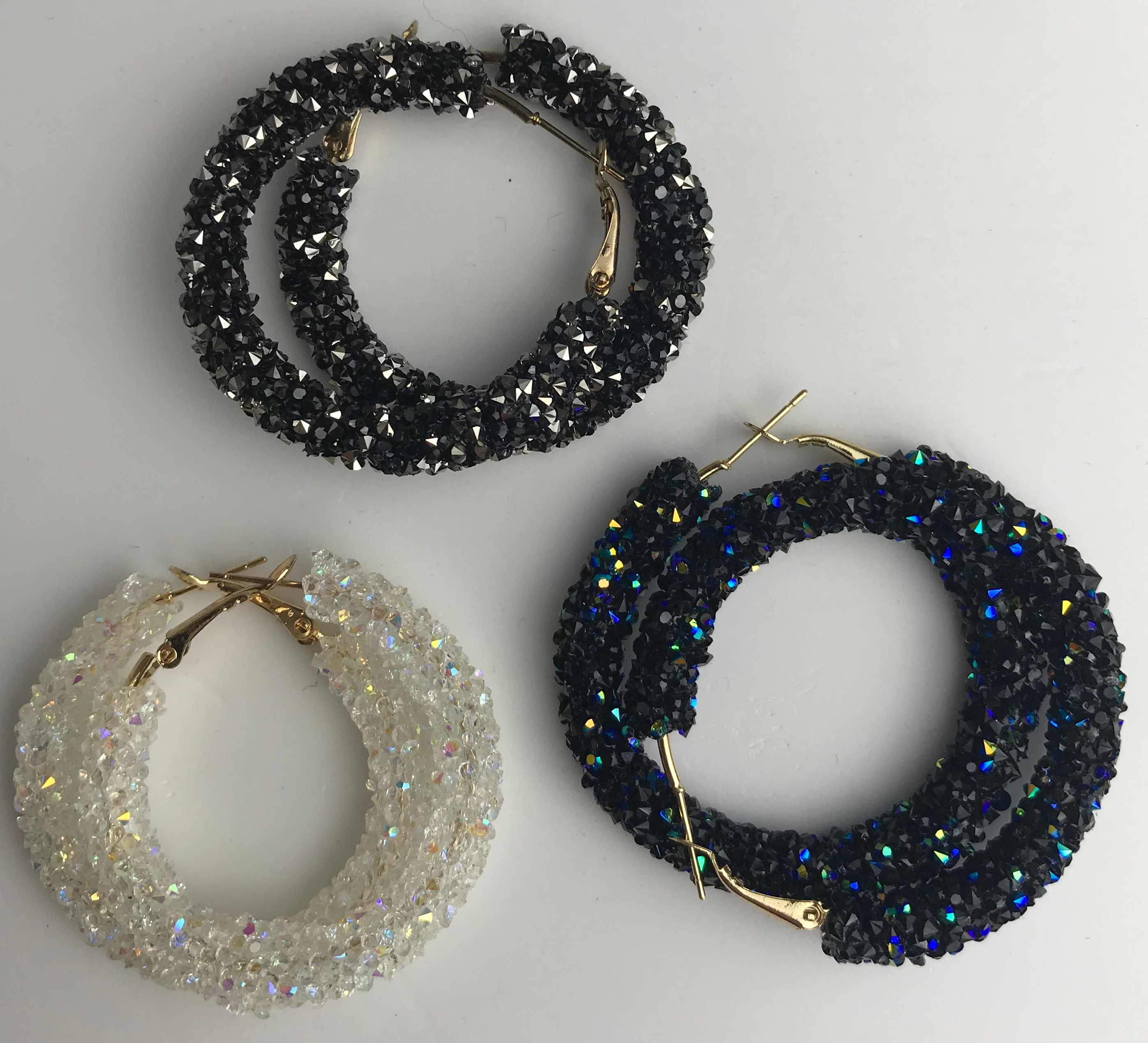 black and blue earrings