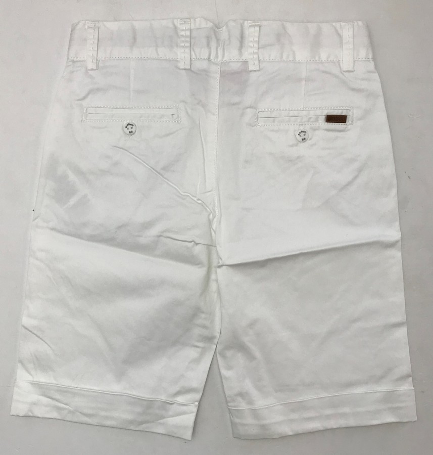 One Off Joblot of 14 Boboli Boys White Shorts in 2 Styles