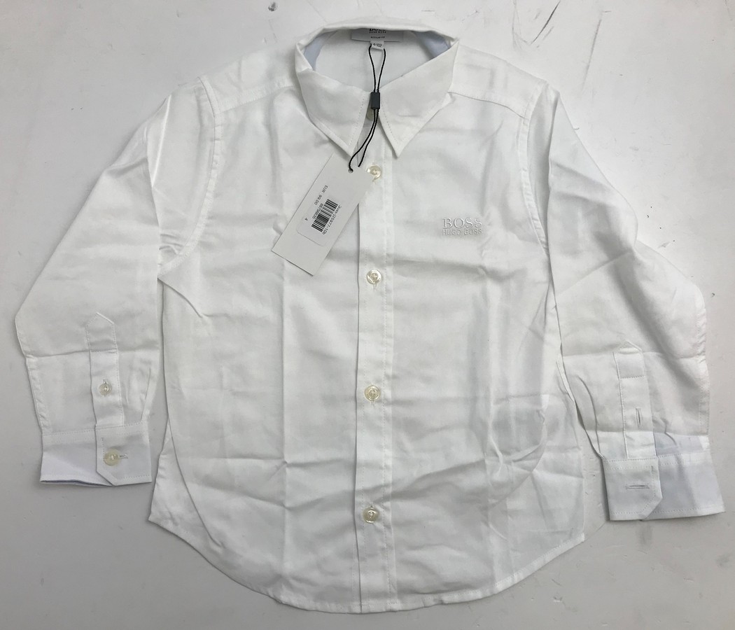 boys off white dress shirt