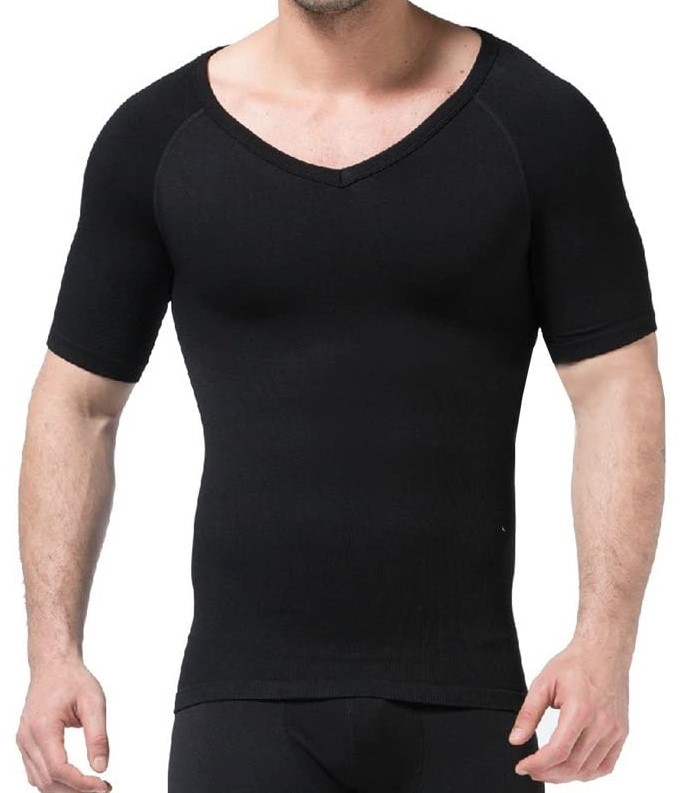 mens body shaper t shirt