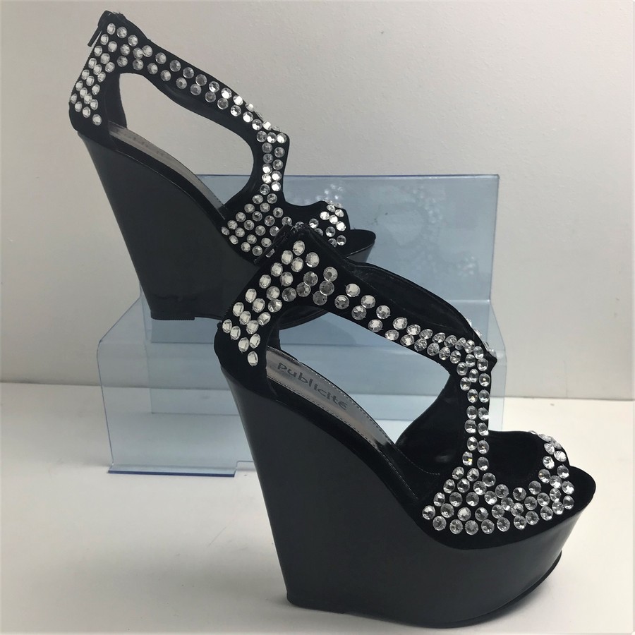 clear wedge heels size 12