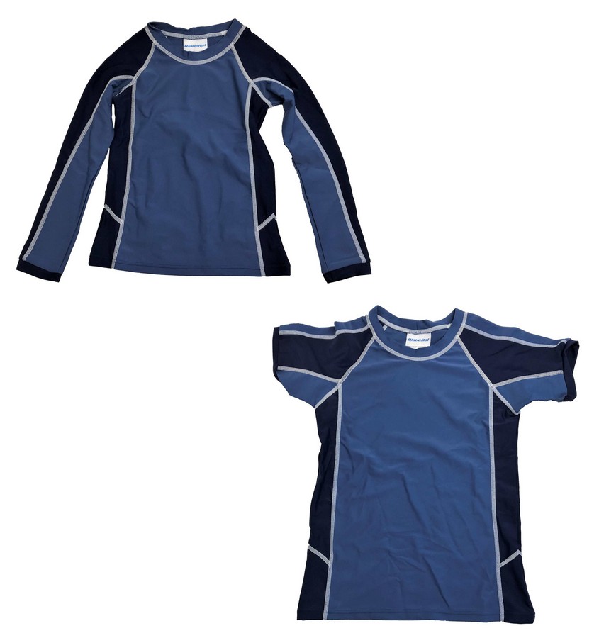 One Off Joblot of 9 WaveRat Mixed Blue Boys Swimming Rash Vest