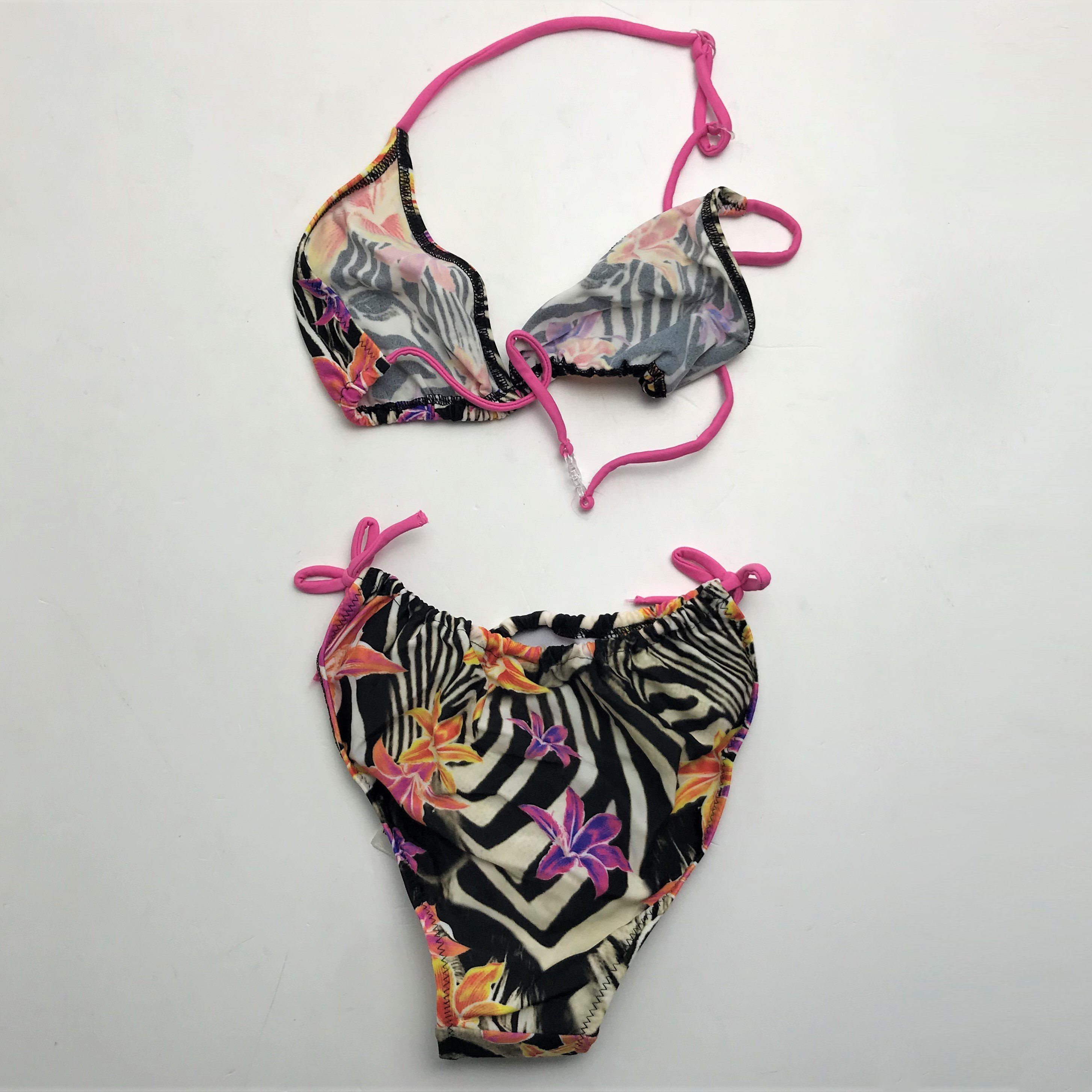 Joblot of 7 Diesel Girl Exotic Zebra Flower Swimming Bikinis Size 8-16