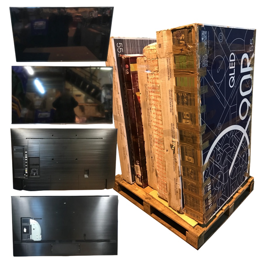 Pallet of 6 Samsung & LG Customer Returns TVs 4K, Smart, UHD, Etc.