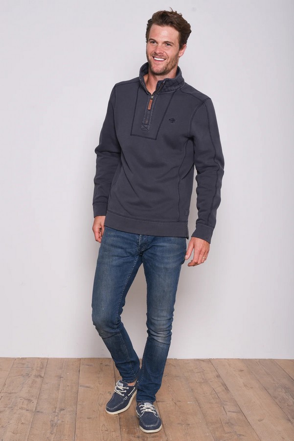 Brakeburn Men's Grey Garment Dyed Sweatshirt - view 2