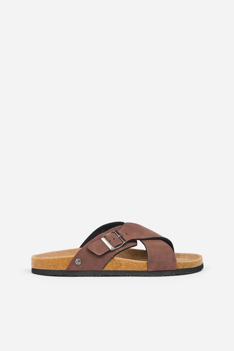 Brakeburn brown Cross Over sandal detail 2