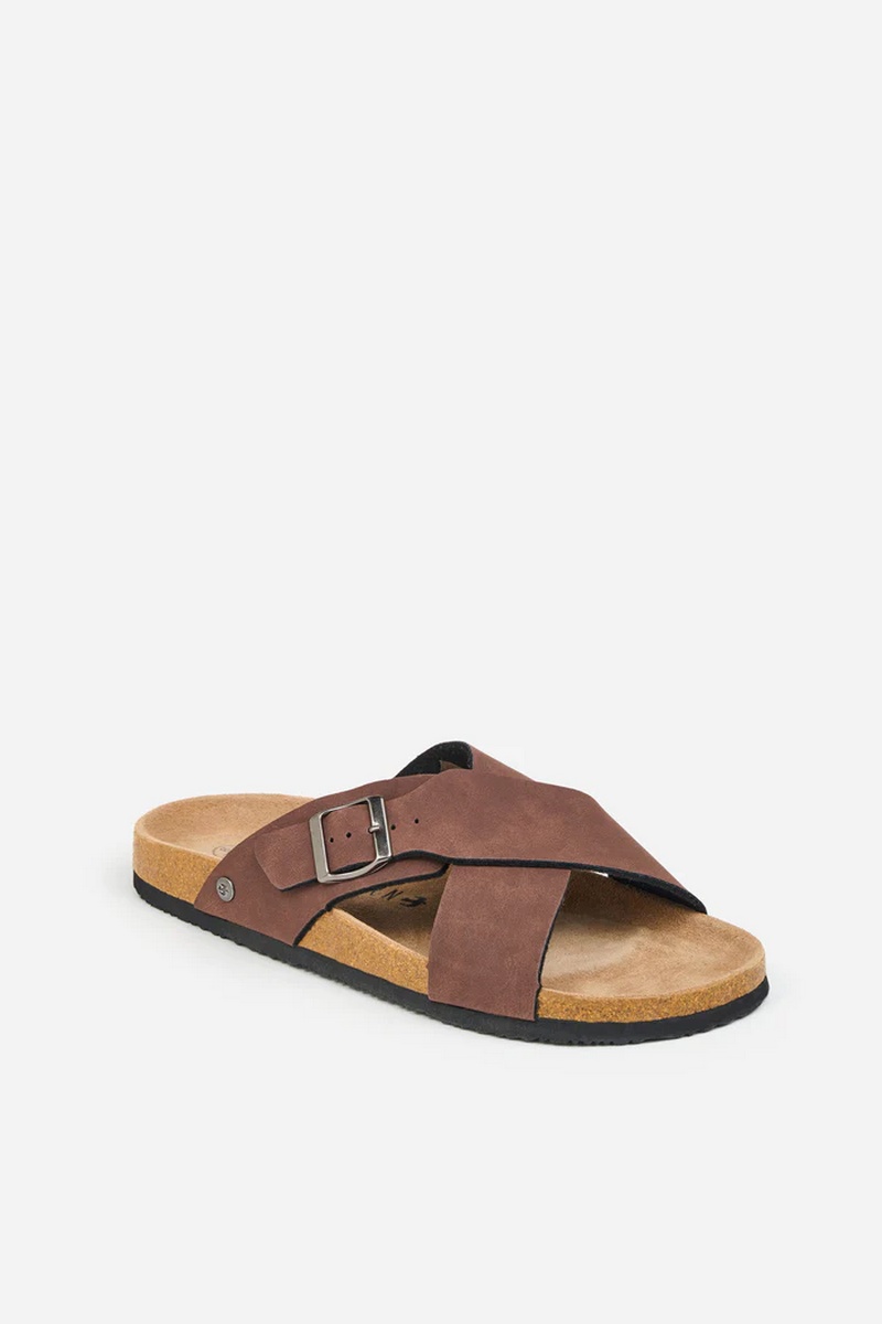 Brakeburn brown Cross Over sandal detail 3