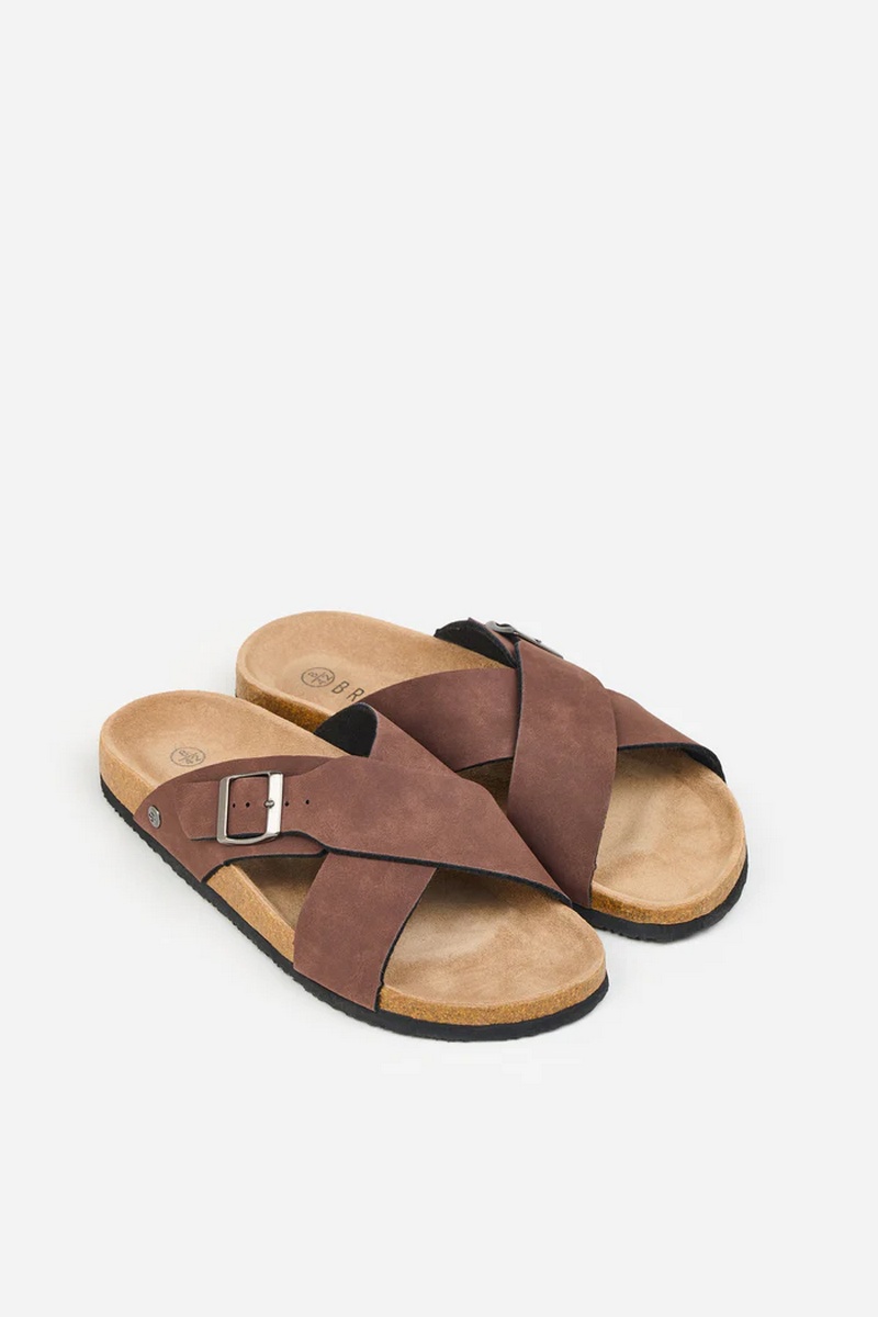 Brakeburn brown Cross Over sandal detail 1