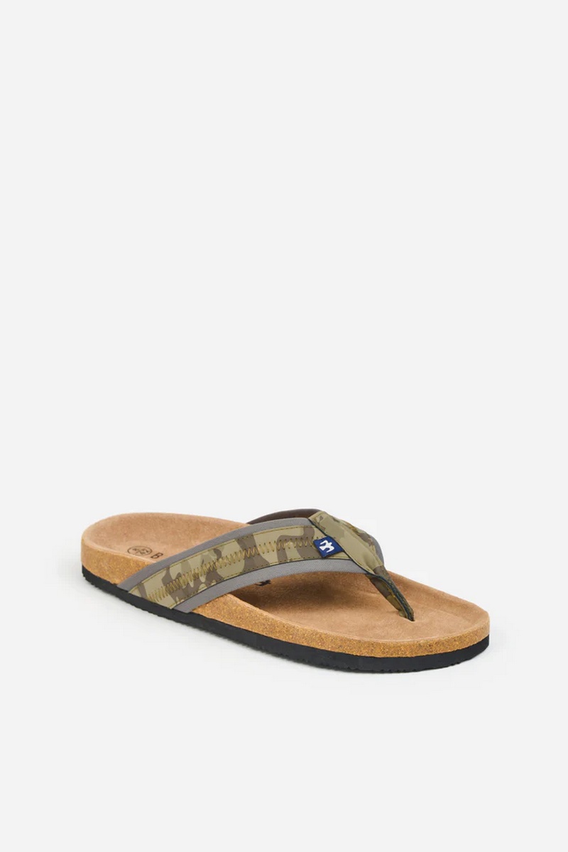 Brakeburn khaki camo flip-flop SS23 angled view
