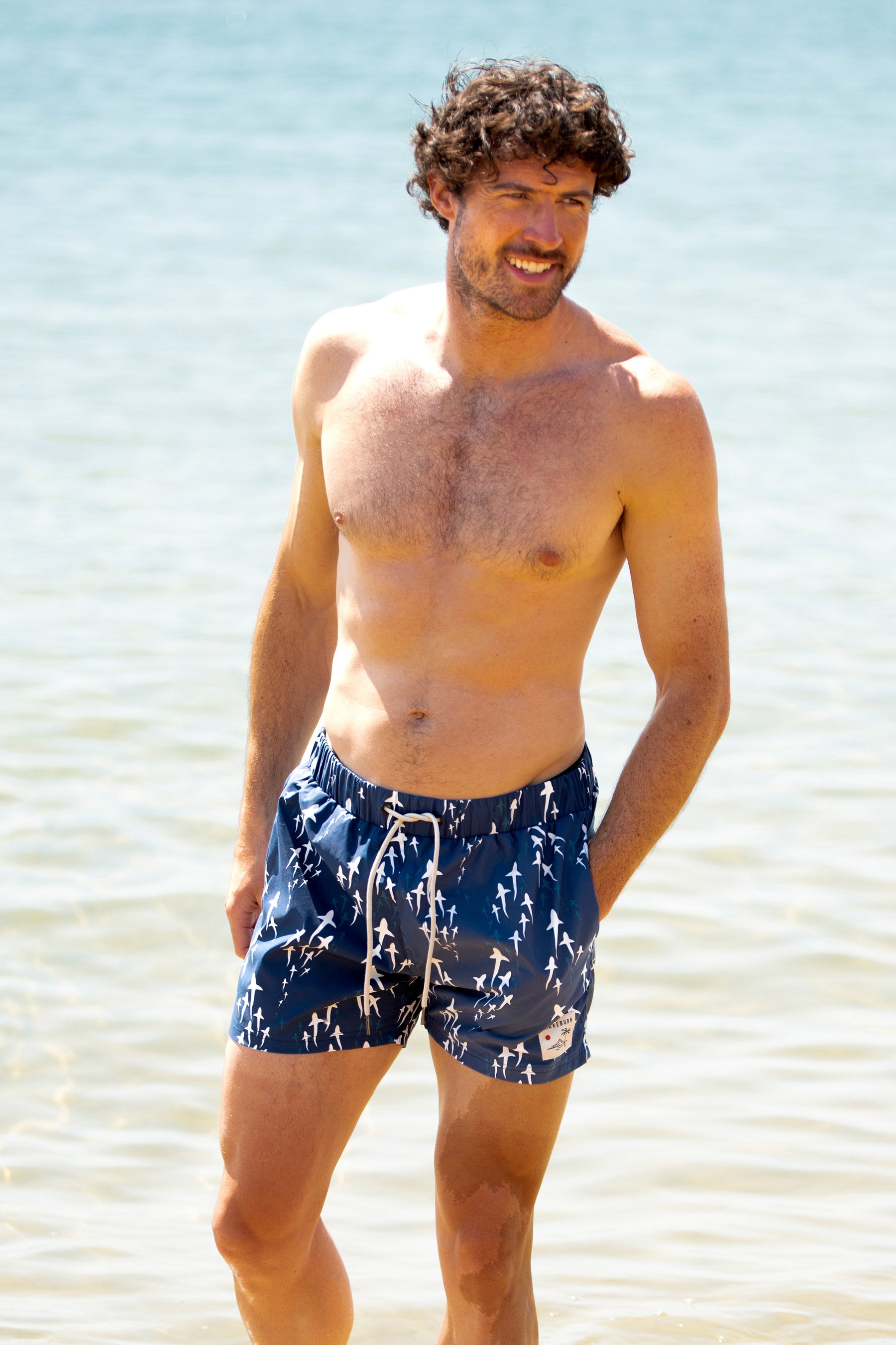 Brakeburn men's Sea of Sharks swim shorts