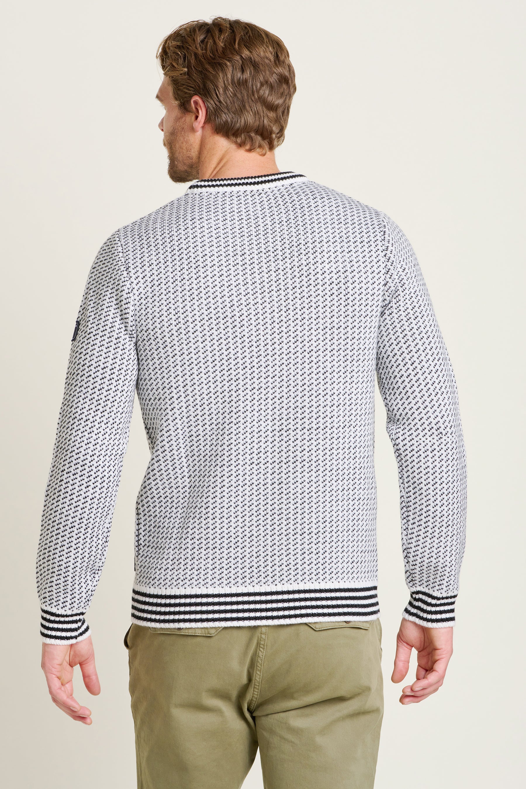Brakeburn Men's Cream Fishermans Jumper - view 3